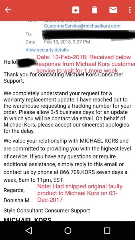 Michael Kors contact customer service